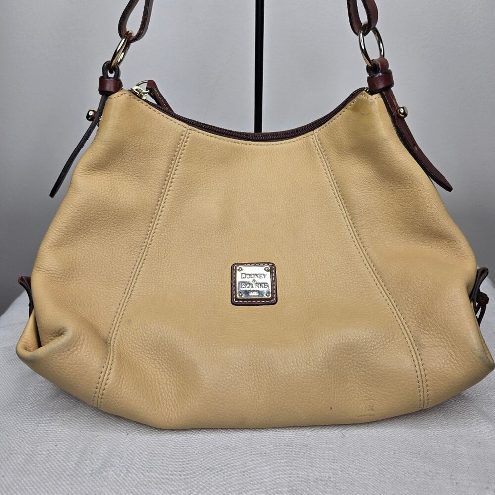 Dooney & Bourke Creamy Yellow Leather Hobo Bag